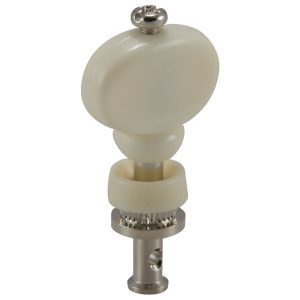 GROVER CHAMPION™ UKE PEGS W/ WHITE BUTTONS NICKEL SET 4
