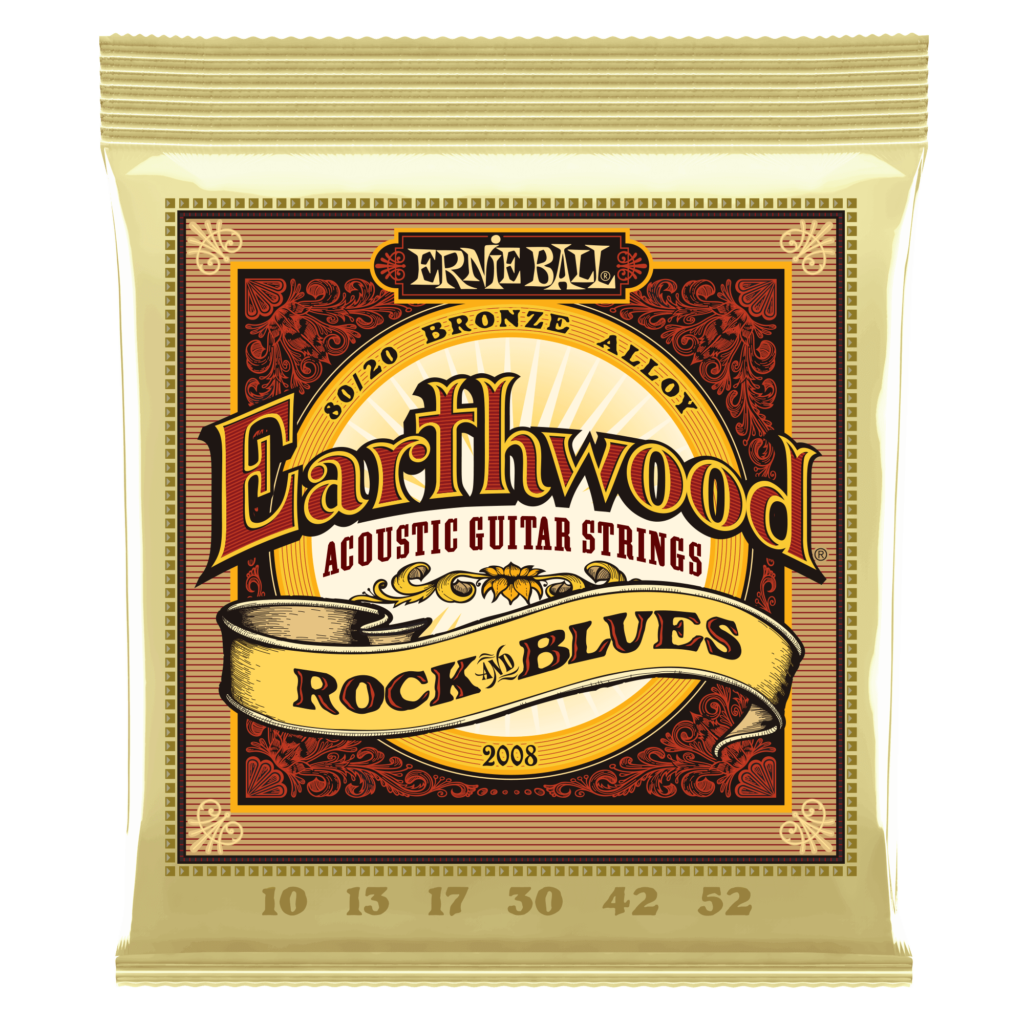 Earthwood Rock and Blues w/Plain G 80/20 Bronze Acoustic Guitar Strings