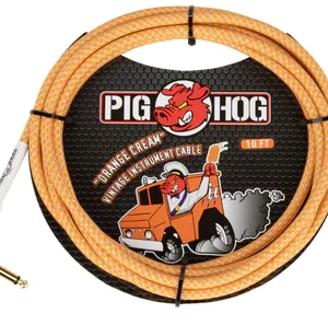 Pig Hog "Orange Creme 2.0" Instrument Cable, 10ft. Right Angle