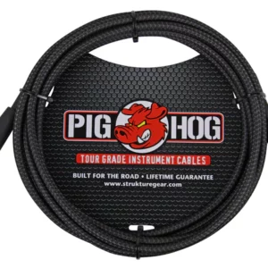 Pig Hog "Black Woven" Instrument Cable, 10ft.