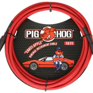 Pig Hog "Candy Apple Red" Instrument Cable, 10ft.