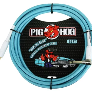 Pig Hog "Daphne Blue" Instrument Cable, 10ft. Right Angle