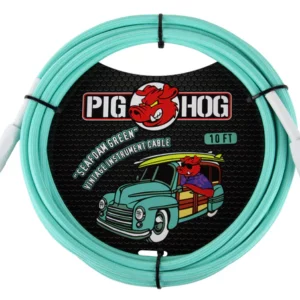 Pig Hog "Seafoam Green" Instrument Cable, 10ft.