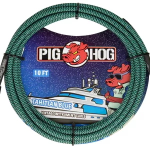 Pig Hog "Tahitian Blue" Instrument Cable, 10ft.