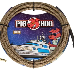 Pig Hog "Tuscan Brown" Instrument Cable, 10ft. Right Angle