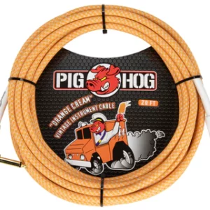Pig Hog "Orange Creme 2.0" Instrument Cable, 20ft. Right Angle