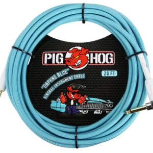 Pig Hog "Daphne Blue" Instrument Cable, 20ft. Right Angle