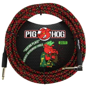 Pig Hog "Tartan Plaid" Instrument Cable, 20ft. Right Angle