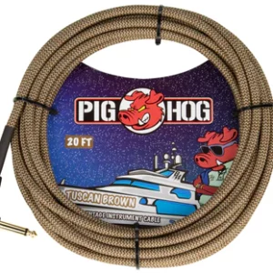 Pig Hog "Tuscan Brown" Instrument Cable, 20ft. Right Angle
