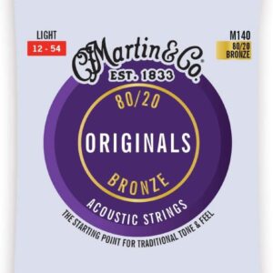 Martin Guitar Original Acoustic M140  (80/20 Bronze) - Light Gauge Guitar Strings