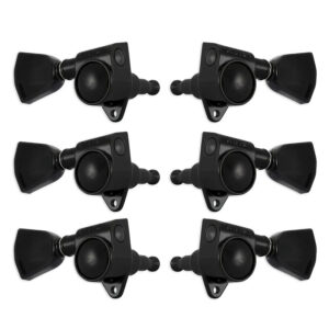 GROVER 102-18BCK ROTOMATIC TUNERS 3 +3 BLACK CHROME FINISH