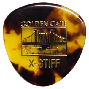 Golden Gate MP-12 Deluxe Flat Pick – Rounded Triangle – Extra Stiff – Tortoise – Dozen