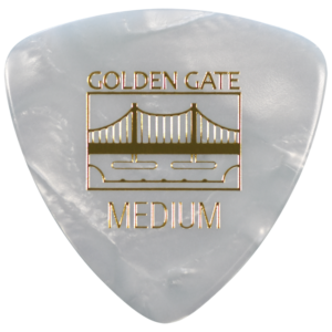 Golden Gate MP-405 Deluxe Flat Pick – Large Triangle – Medium – Pearloid – Dozen