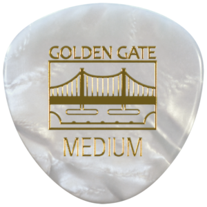 Golden Gate MP-425 Deluxe Flat Pick – Rounded Triangle – Medium – Pearloid – Dozen