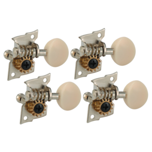 Golden Gate U-100 Ukulele Tuners – Guitar Style – Nickel – Set of 4