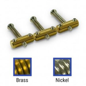 Kluson Knurled Brass Saddle Set For Fender Telecaster