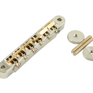 Kluson USA Replacement Wired ABR-1 Tune-O-Matic Bridge With Unplated Brass Saddles