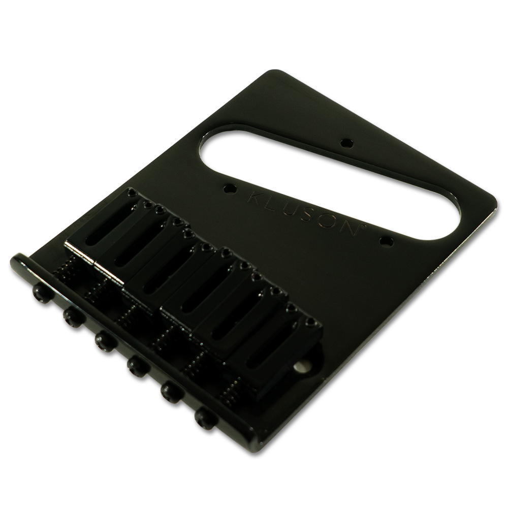 Kluson Contemporary Replacement Bridge For Left Hand Fender Telecaster With Brass Saddles