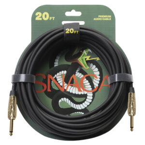 SNACA 20 Foot Premium Guitar Cable Straight to Straight 1/4” Connectors